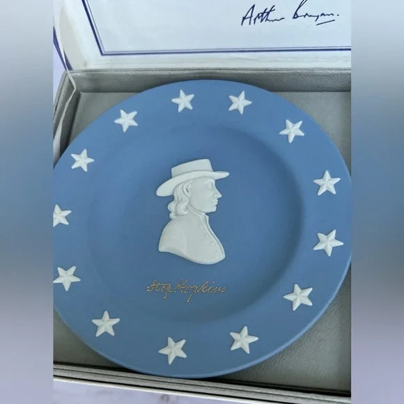 Wedgewood Vintage Seal of State Series Jasperware Set12 Rhode Island Hopkins - Picture 3 of 9